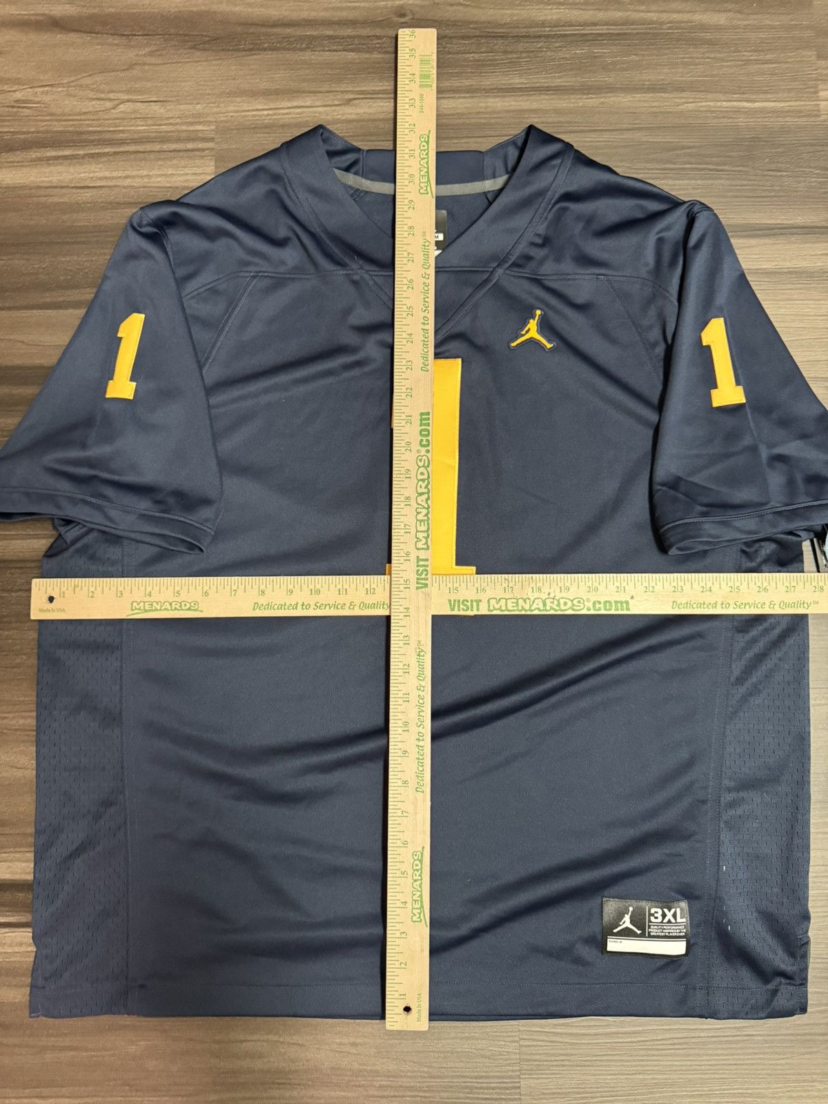 Nike 3XL Jordan Michigan Wolverines #1 NCAA Stitched Game Jersey Size US XXL / EU 58 / 5 - 9 Thumbnail