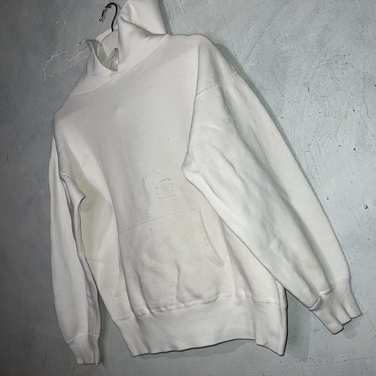 Vintage VTG DOUBLE FACE Hoodie White patchwork Size US M / EU 48-50 / 2 - 2 Thumbnail