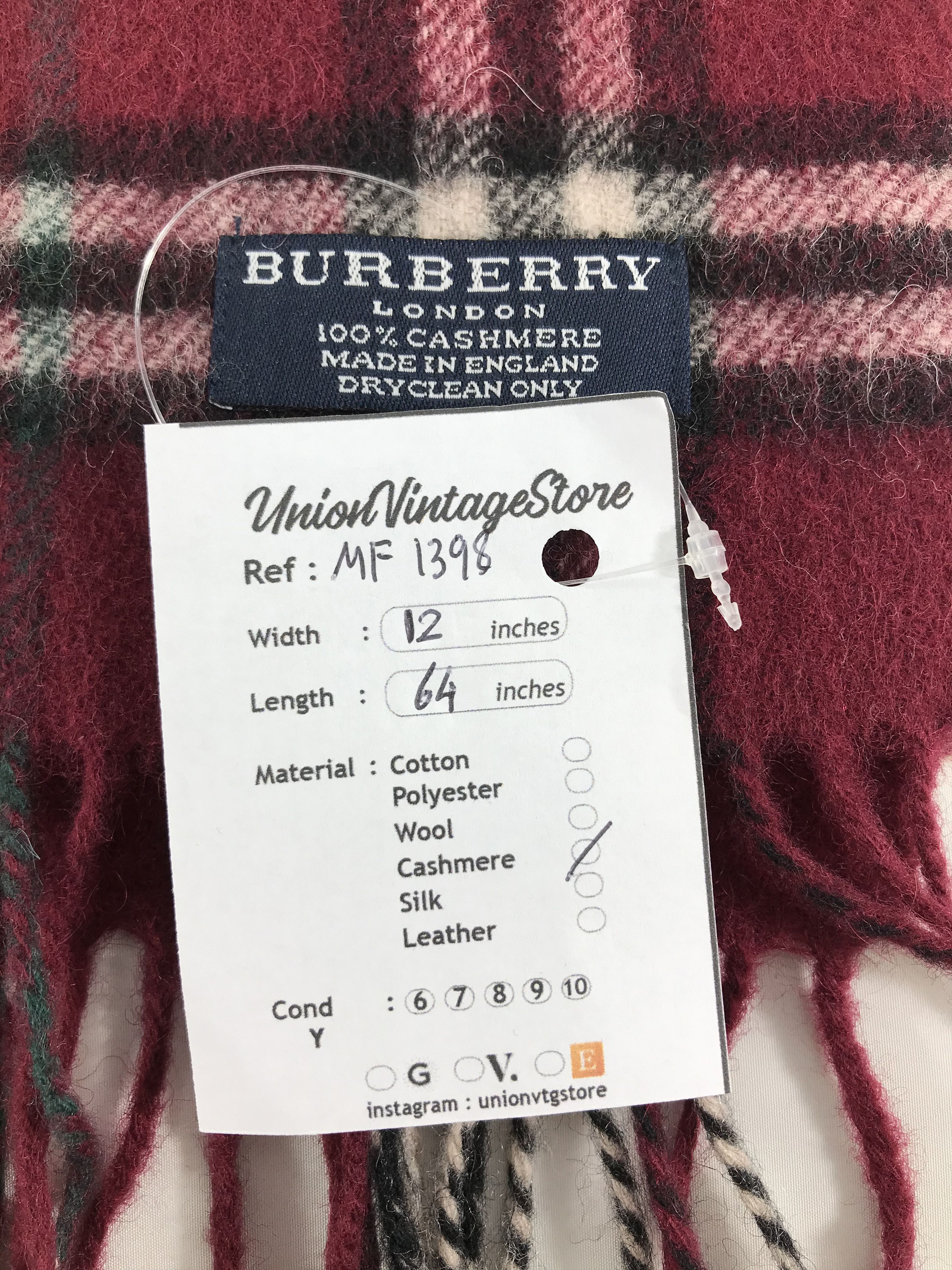 Burberry Vintage Burberry Scarf/Muffler/Neckwear MF1398 Size ONE SIZE - 4 Thumbnail