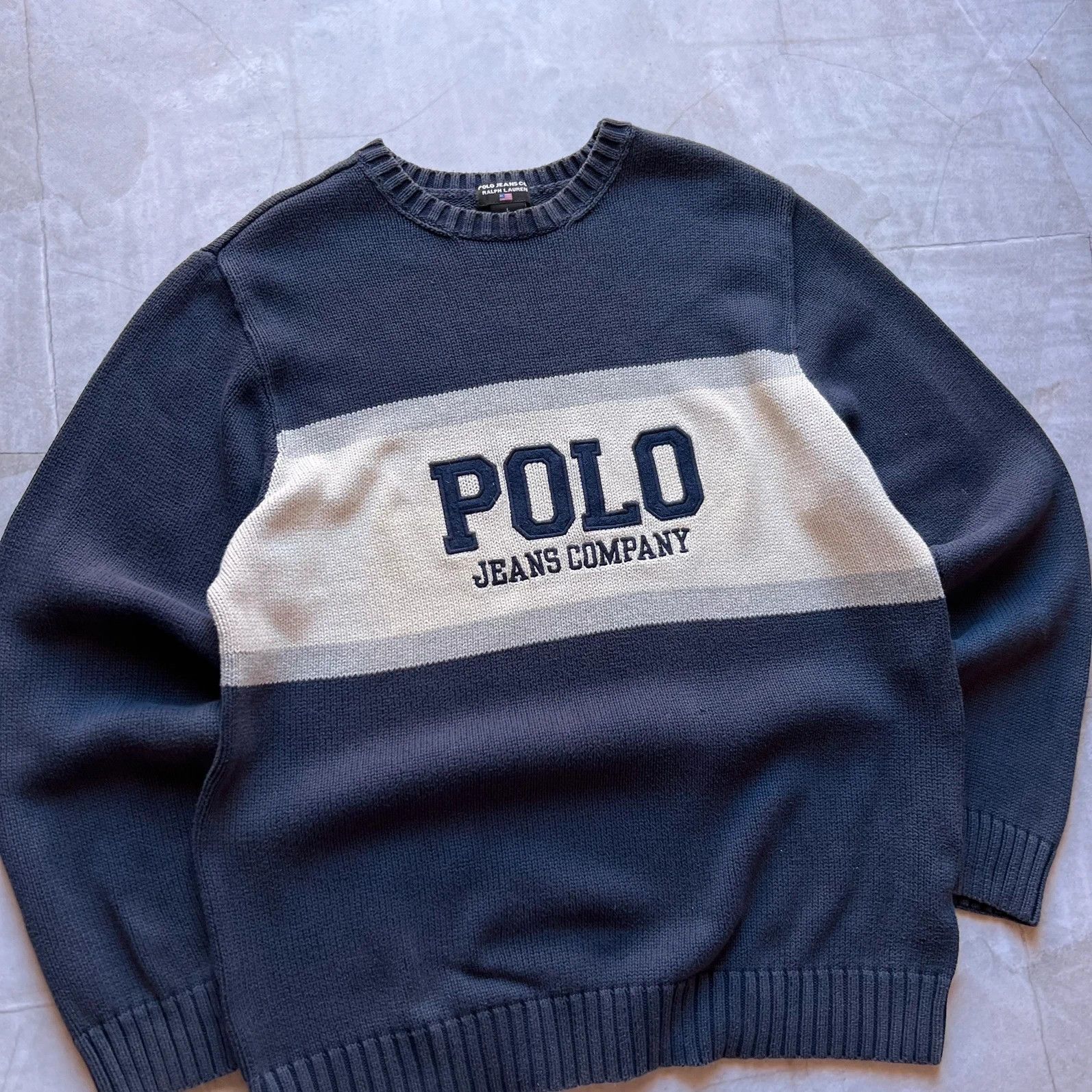 Polo Ralph Lauren vintage Ralph Lauren sweater USA Flag sweatshirt Y2K diesel Size US L / EU 52-54 / 3 - 3 Thumbnail