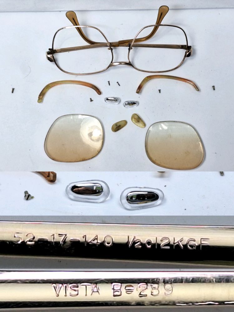 Other 1980s VISTA B-289 1/20 12KGF Gold Filled Browline Glasses Size ONE SIZE - 8 Thumbnail