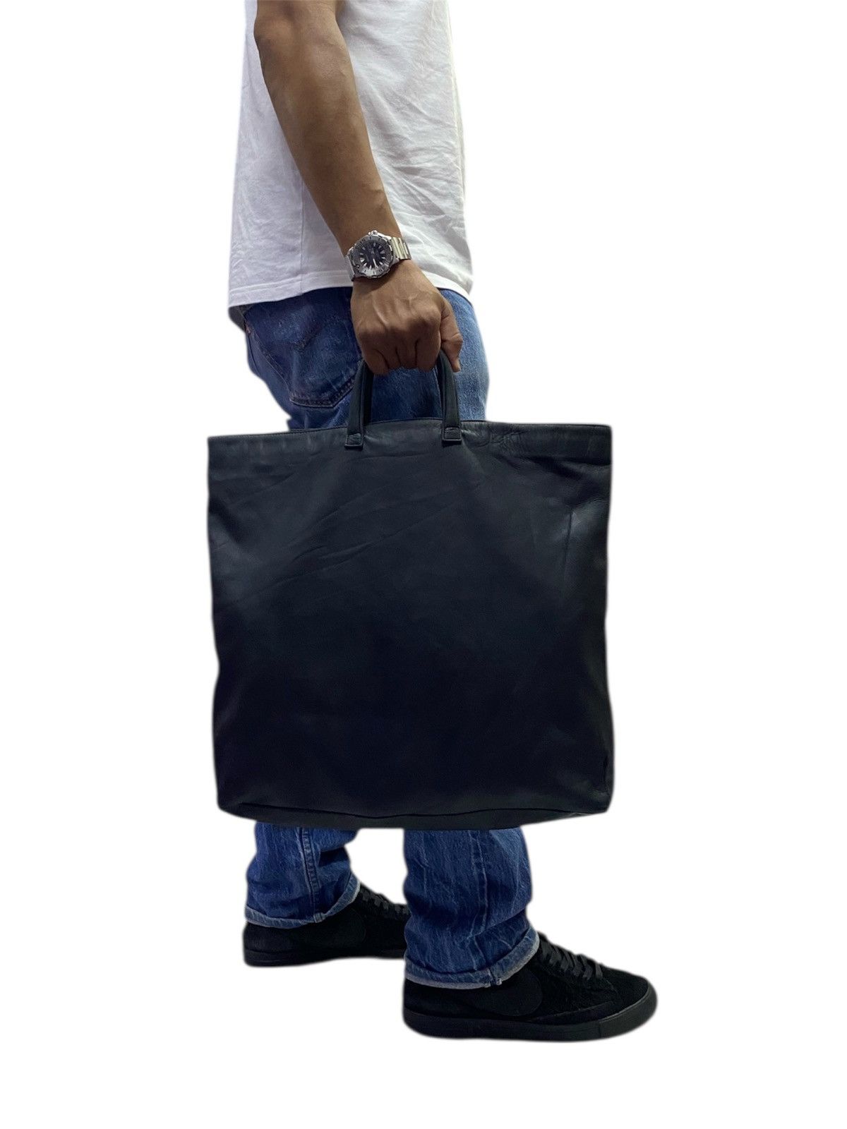 Helmut Lang Helmut Lang Archive Leather Tote Bag ( UNISEX ) Size ONE SIZE - 19 Thumbnail