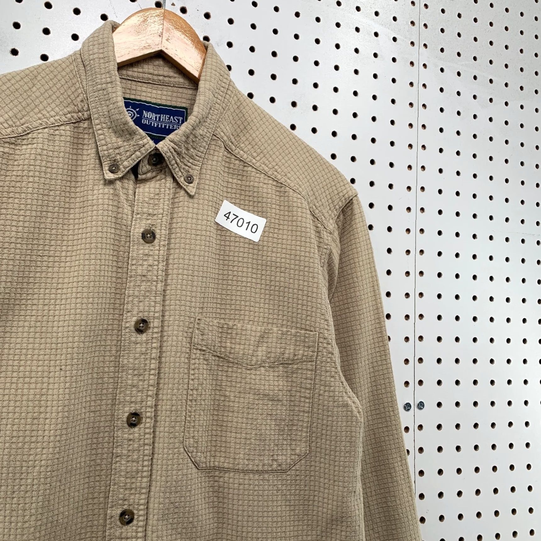 Vintage VINTAGE Northeast Outfitters Button Shirt Mens M Beige Waffle Knit Button-Up Casual Knit Size US M / EU 48-50 / 2 - 7 Thumbnail