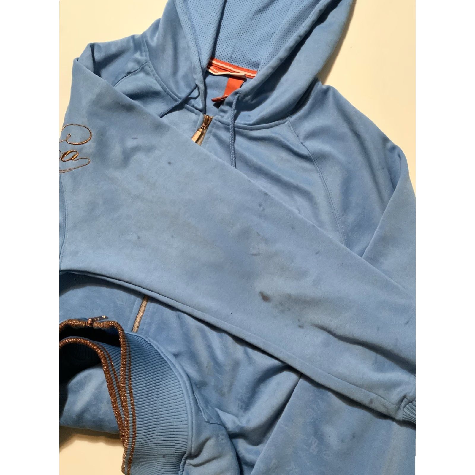 Rocawear VINTAGE Rocawear Denim Co Flight Wings AOP Zip Blue Hoodie XL Mens Size US XL / EU 56 / 4 - 6 Thumbnail