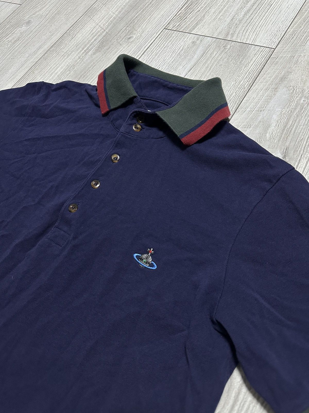 Vivienne Westwood Vivienne Westwood Krall Polo Shirt Medium Navy Slim Fit Size US M / EU 48-50 / 2 - 3 Thumbnail