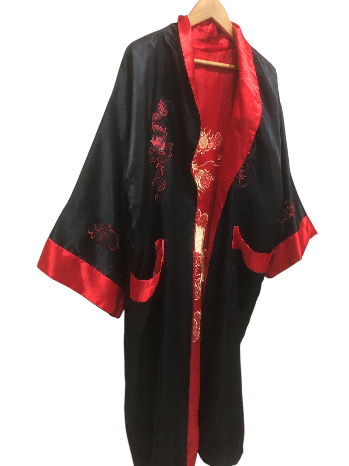 Other Silk Embroidery Dragon Reverseble Long Kimono Size US XL / EU 56 / 4 - 3 Thumbnail