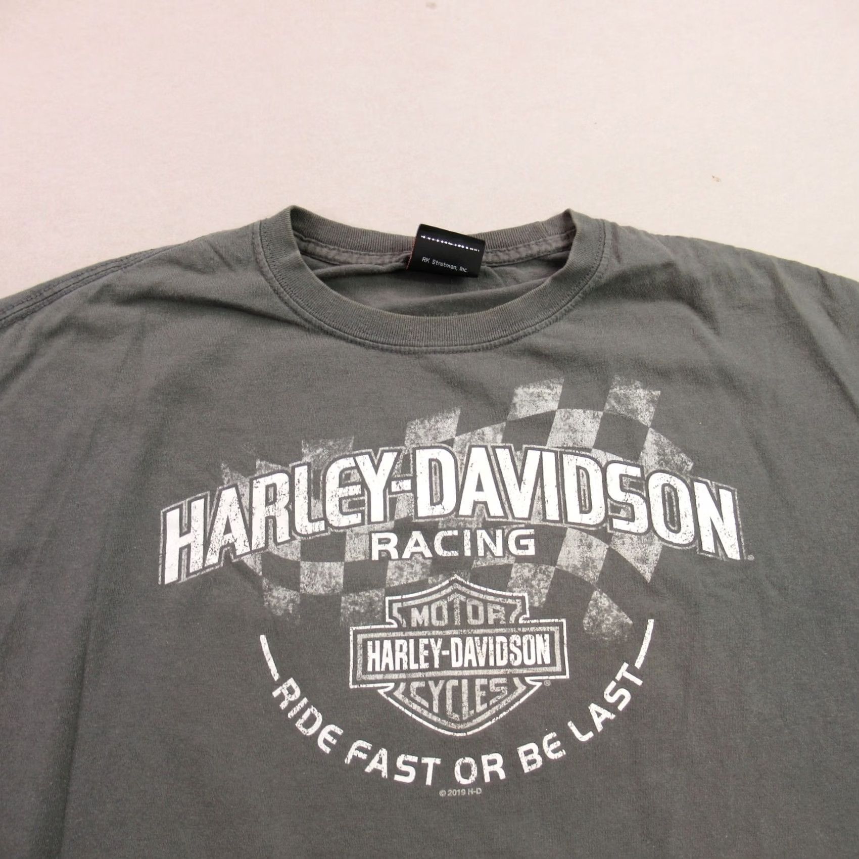 Harley Davidson Harley-Davidson Shirt XL Mens Short Sleeve Crew Neck Gray N/A Kansas Size US XL / EU 56 / 4 - 3 Thumbnail