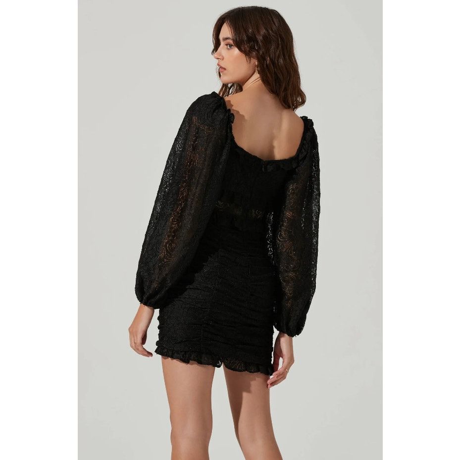 ASTR The Label NWT ASTR the Label Women's Black Lace Mini Dress Size XS Size XS / US 0-2 / IT 36-38 - 3 Thumbnail