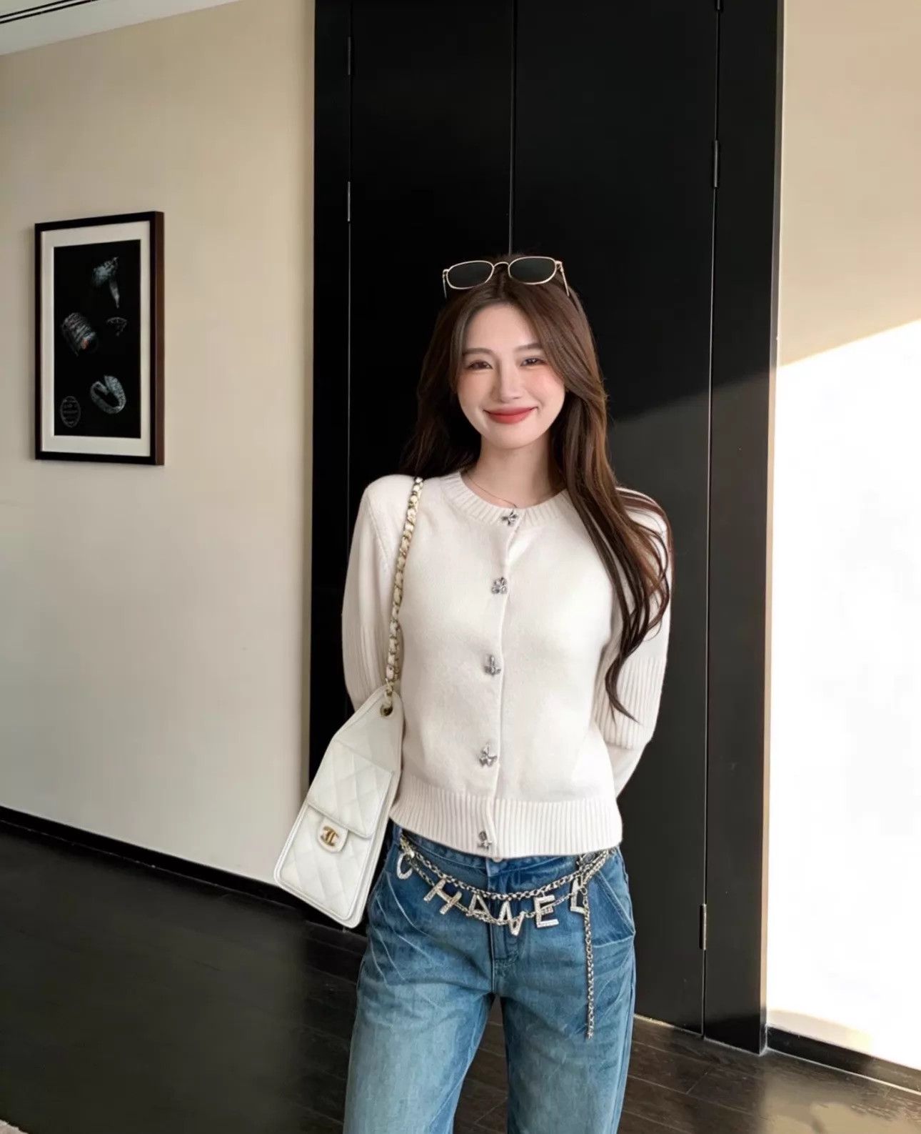 Miu Miu Miu Miu Off-White Jeweled Button Short Cardigan 38 Size XS / US 0-2 / IT 36-38 - 8 Thumbnail