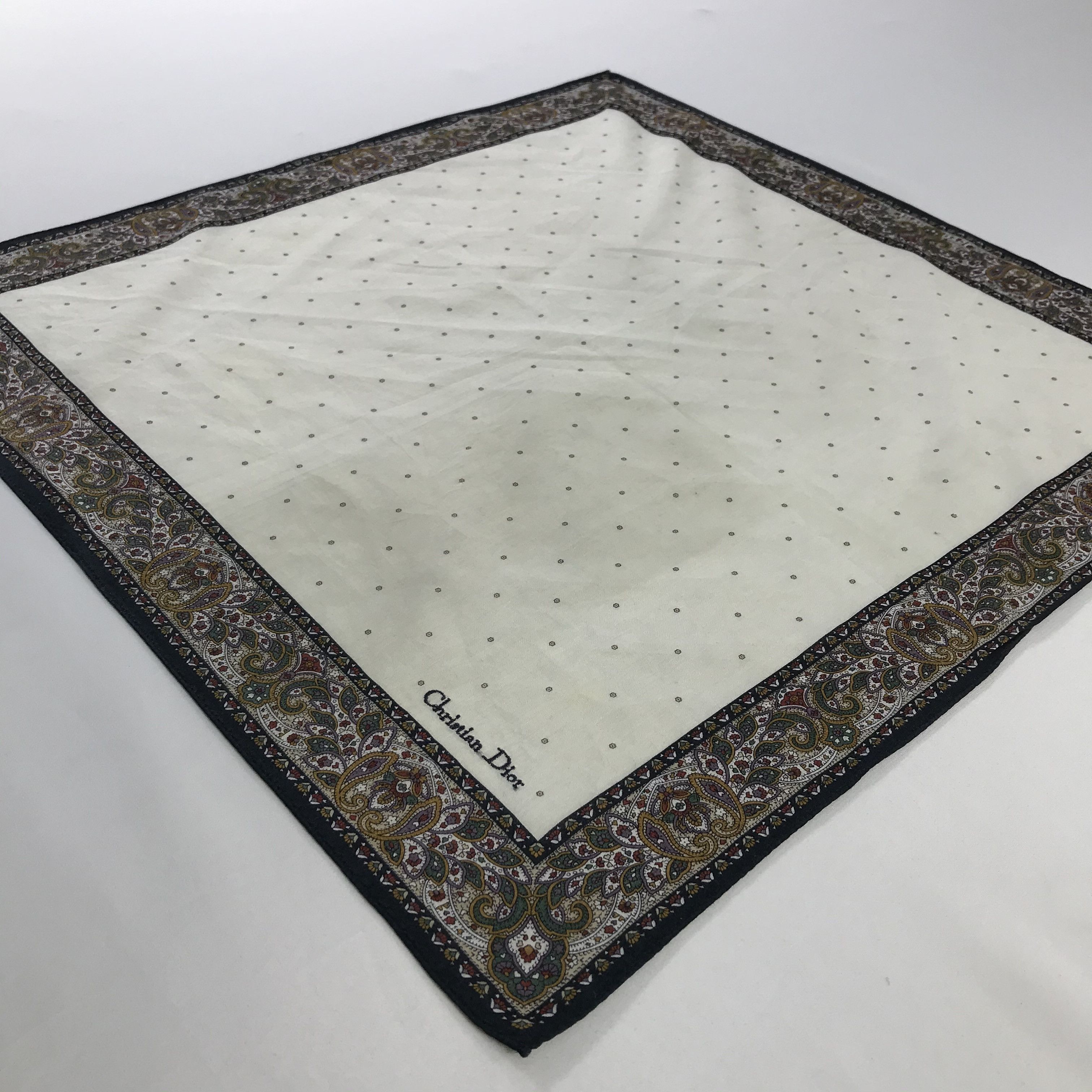 Christian Dior Monsieur × Vintage Christian Dior Bandana / Handkerchief / Neckerchief - S1011 Size ONE SIZE - 2 Thumbnail