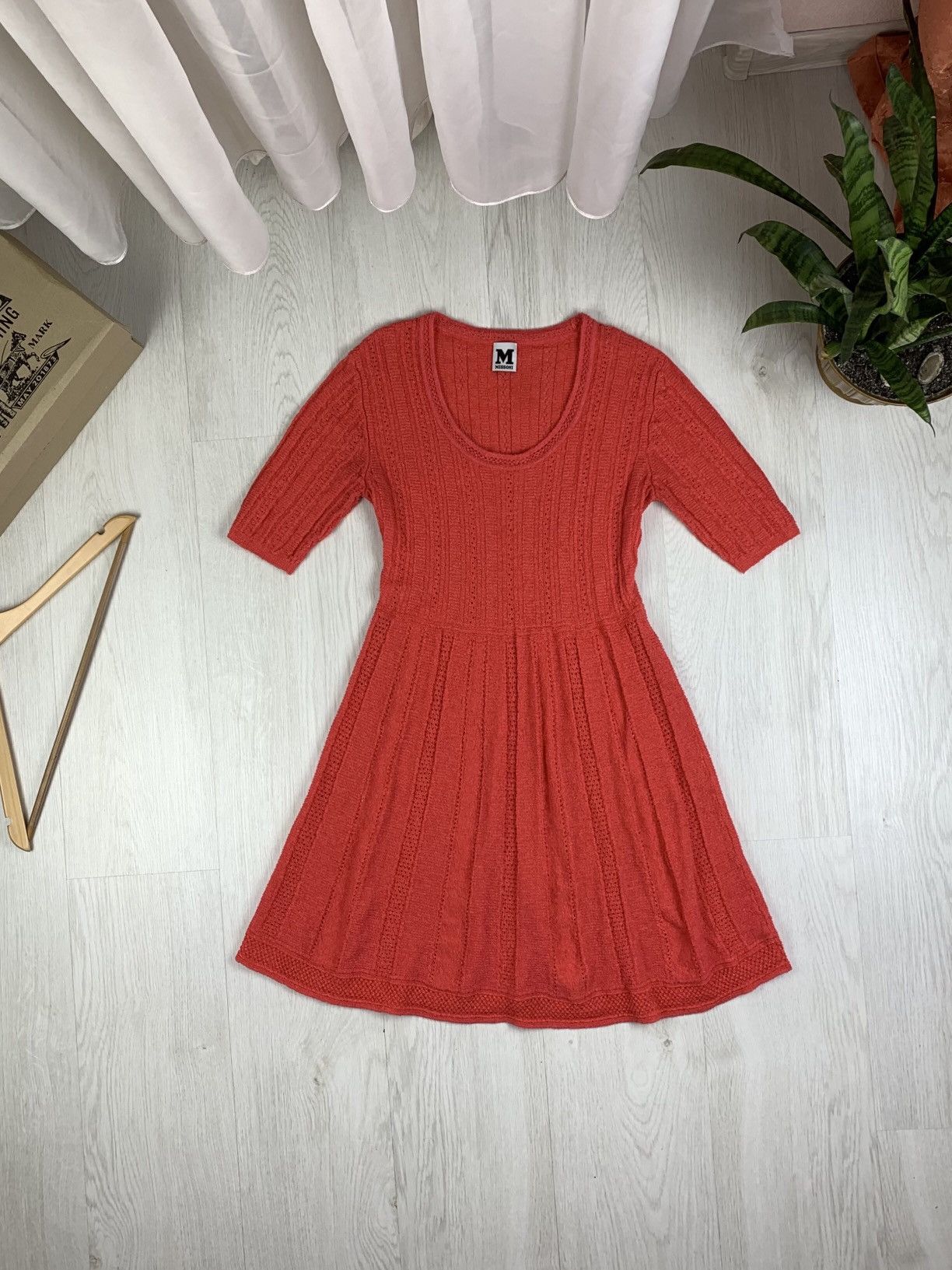 Missoni Missoni Womens Short Sleeve Coral Knit Dress Size S / US 4 / IT 40 - 1 Thumbnail