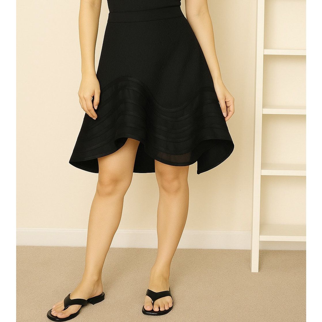 3.1 Phillip Lim 3.1 Phillip Lim Black Embroidered Knee-Length Skirt Size XS Size 26" / US 2 / IT 38 - 1 Thumbnail