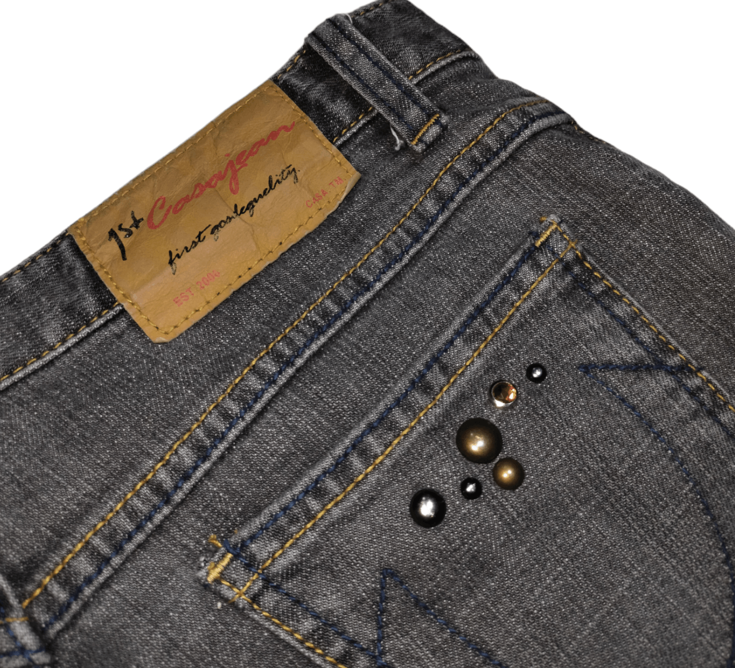 Tornado Mart Studed washed Flare Jeans Casa Size US 29 - 8 Thumbnail