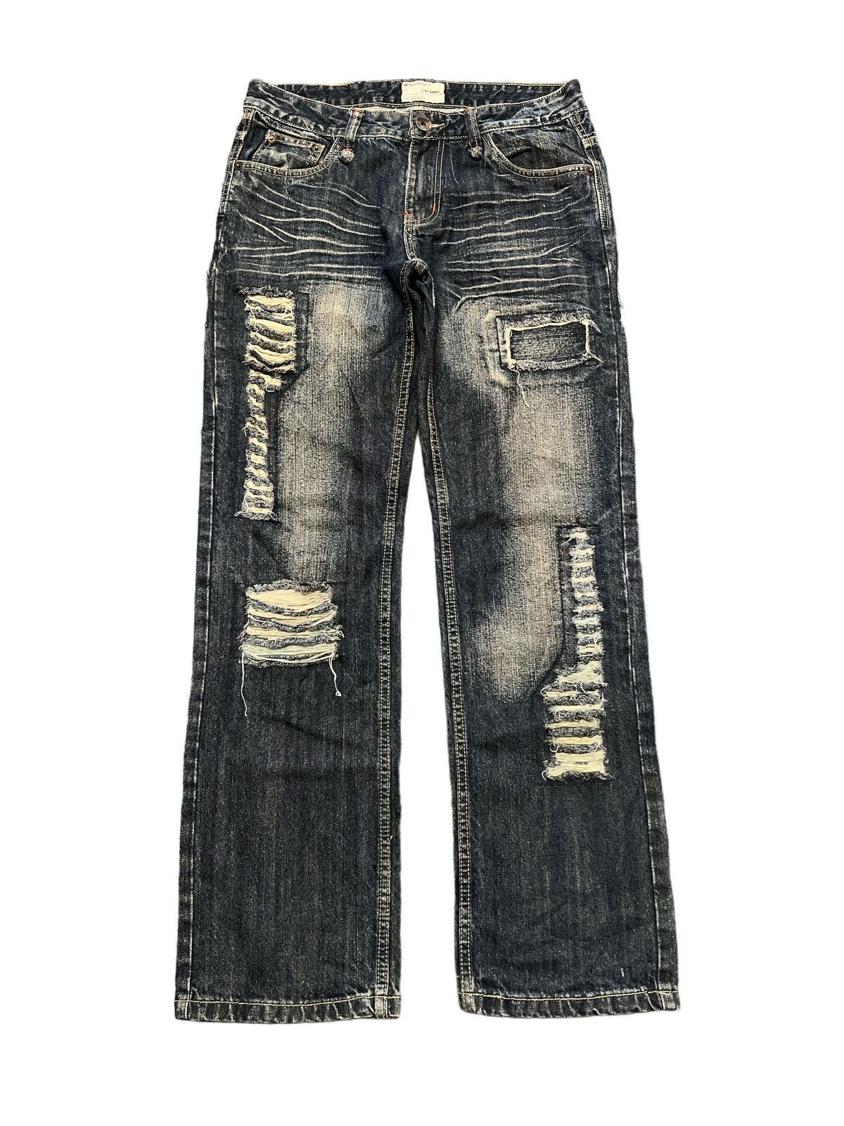 image of Vintage Thrashedightmun Distressed Denim Pant in Blue, Men's (Size 31)