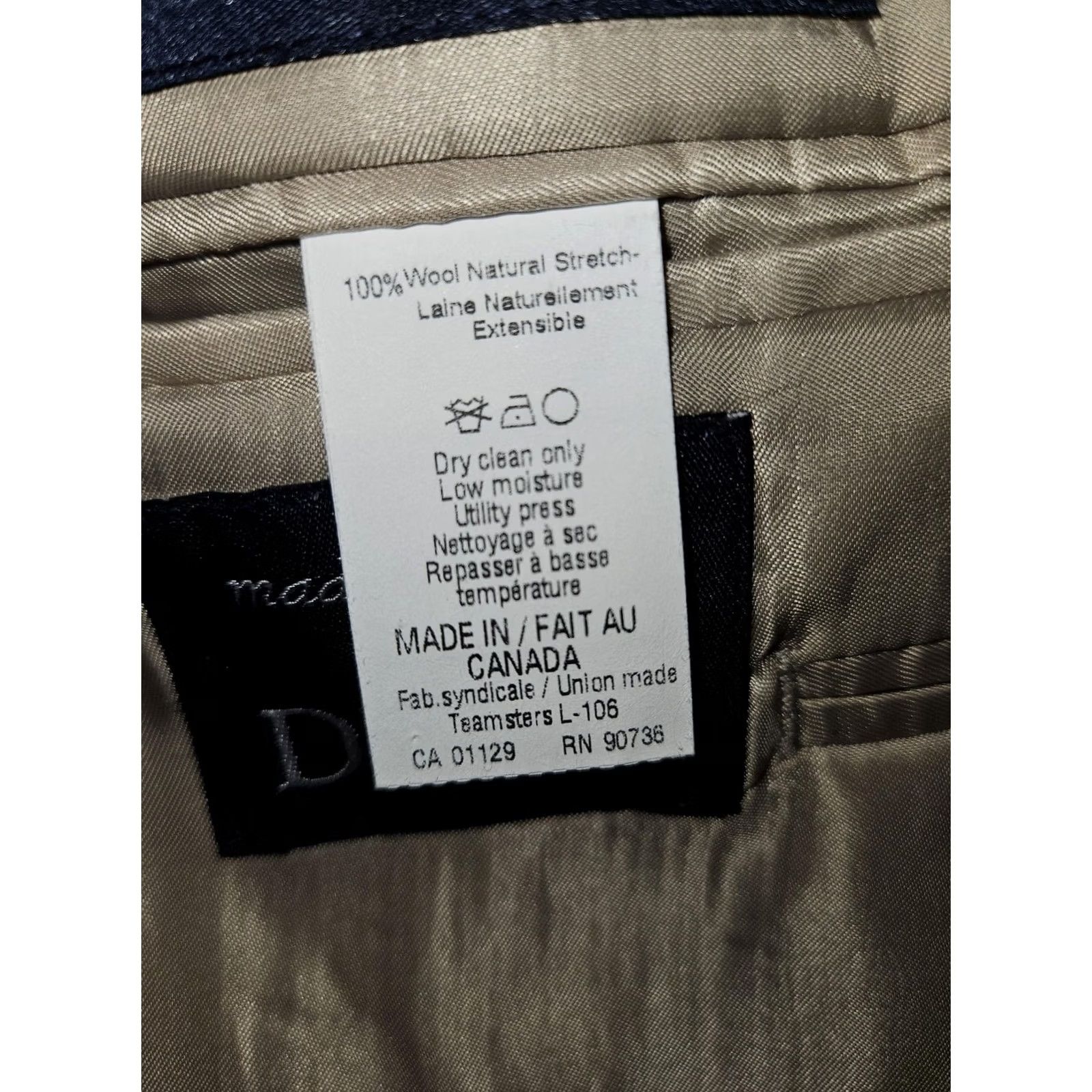 Ralph Lauren Ralph Lauren Blazer Mens 44S Gray Plaid Wool Jacket Dillard's Made in Canada Sport Coat Two-Button Notch Lapel Size 44R - 3 Thumbnail