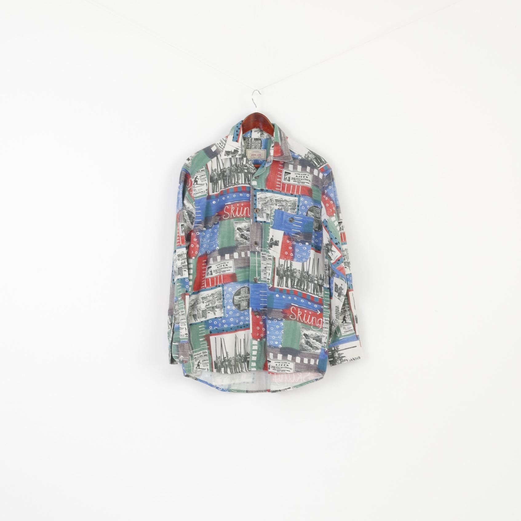 Vintage Andre Leon Men M Casual Shirt Multicoloured 3124 Size US M / EU 48-50 / 2 - 2 Thumbnail