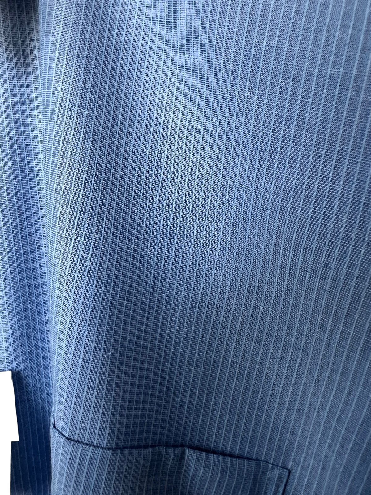Issey Miyake NWT 1980 Issey Miyake Blue Stripes Button Up Shirt Size US XL / EU 56 / 4 - 10 Thumbnail