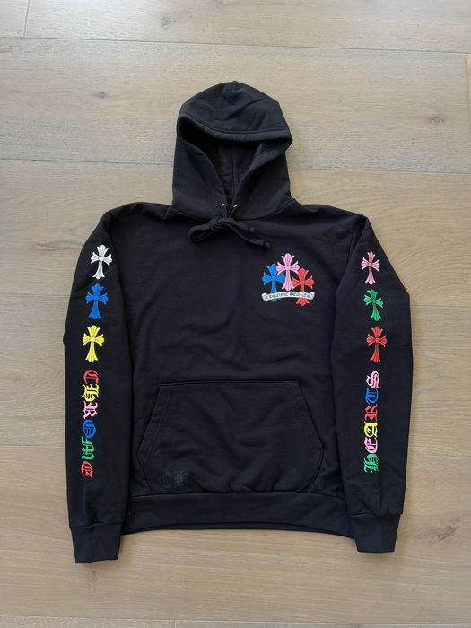 Chrome Hearts Multi Color Cross Cemetery Hoodie Black