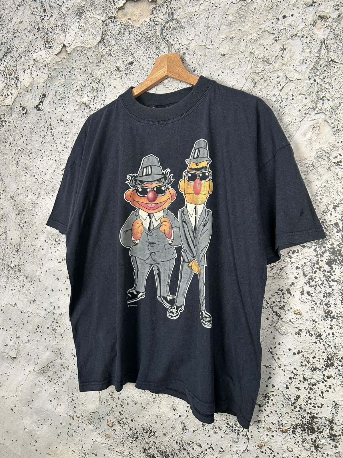 Cartoon Network Vintage Ernie and Bert Men in Black Sesame Street Movie 90s Size US XL / EU 56 / 4 - 2 Thumbnail