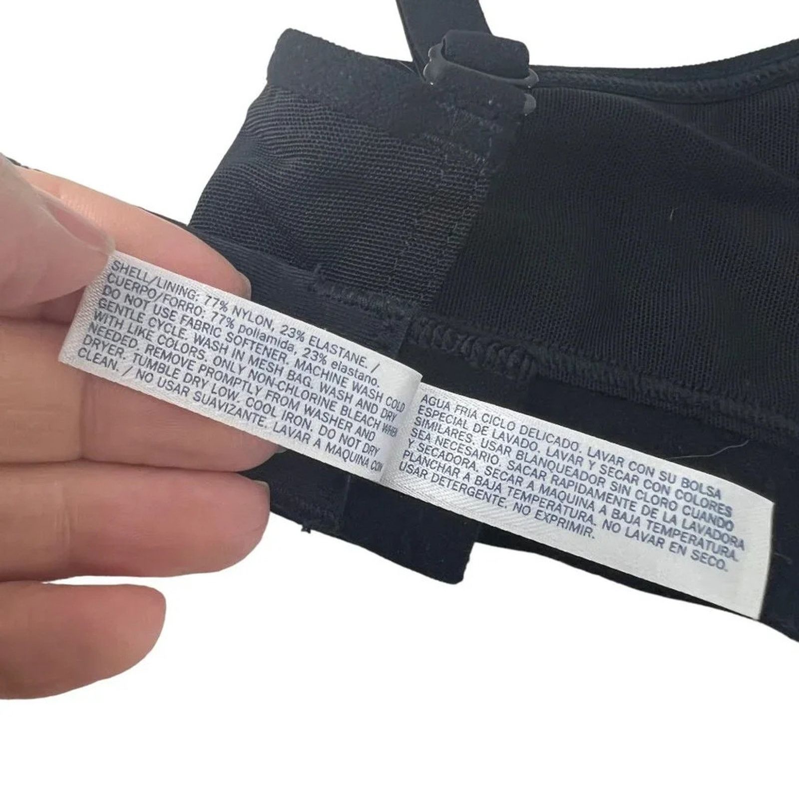 Old Navy Old Navy Mesh V-Neck Bralette Top Black Jack Bra Size Large Size ONE SIZE - 6 Thumbnail