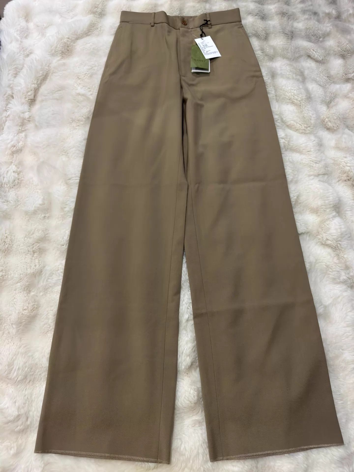 Gucci Gucci Khaki Rabbit Logo Wide Leg Pants 44 Size US 28 / EU 44 - 1 Thumbnail