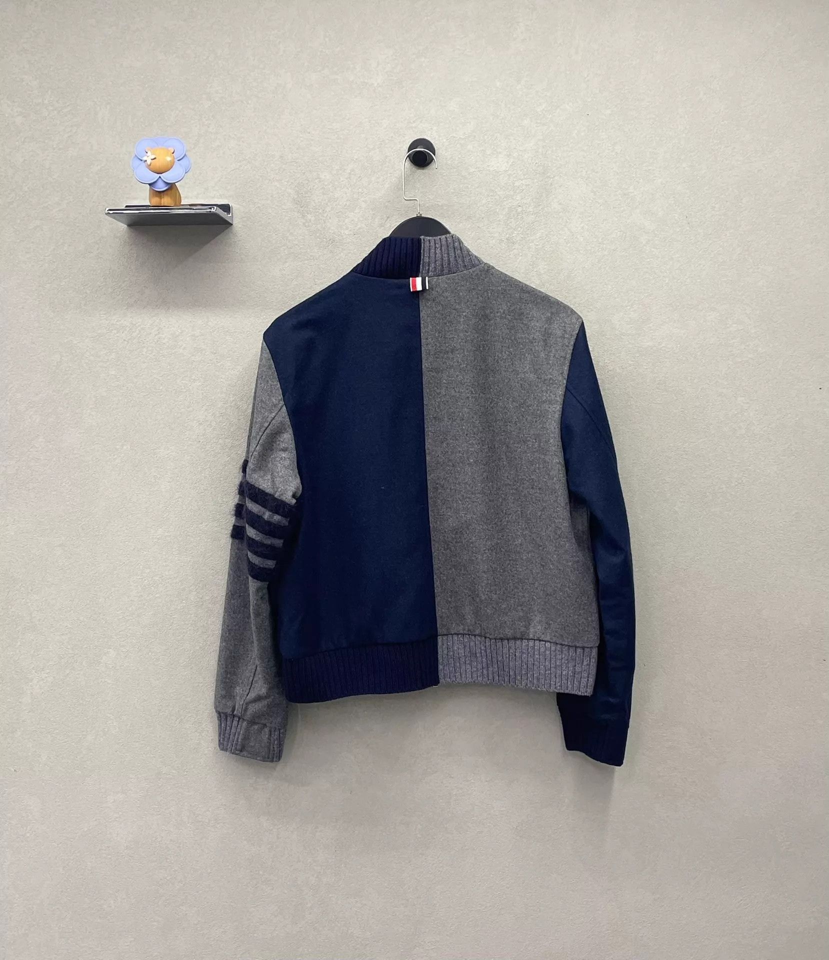 Thom Browne Multi-Color Zip-Up er Jacket with Striped Sleeves Size US S / EU 44-46 / 1 - 3 Thumbnail