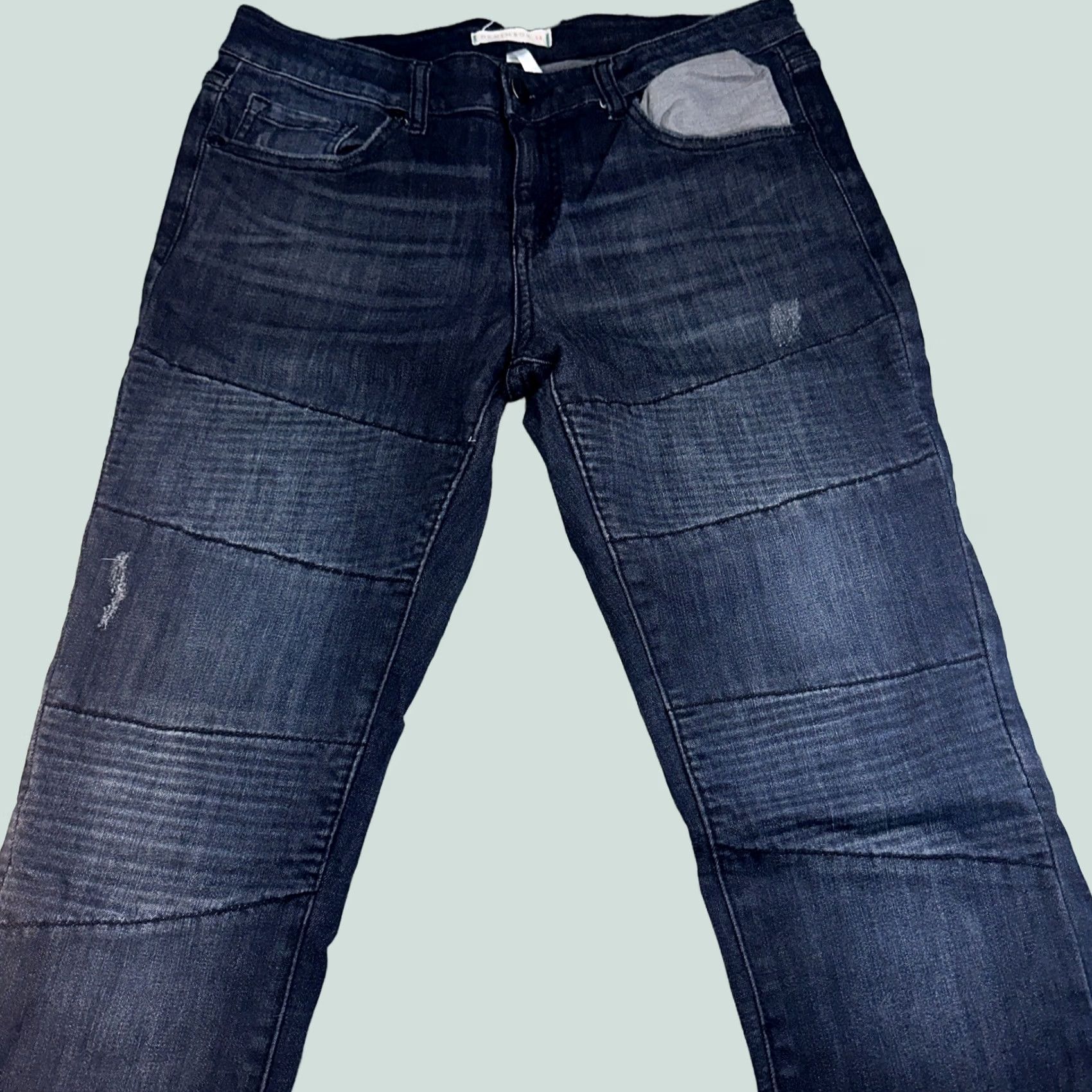 Denime VINTAGE Black Womens Jeans Denim Box Size 13 Regular Skinny 13 Womens Black Denim Skinny Jeans Size 34" / US 12 / IT 48 - 1 Thumbnail
