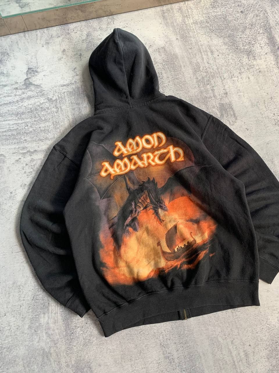 Band Tees Vintage Amon Amarth boxy zip hoodie death metal y2k Size US M / EU 48-50 / 2 - 6 Thumbnail