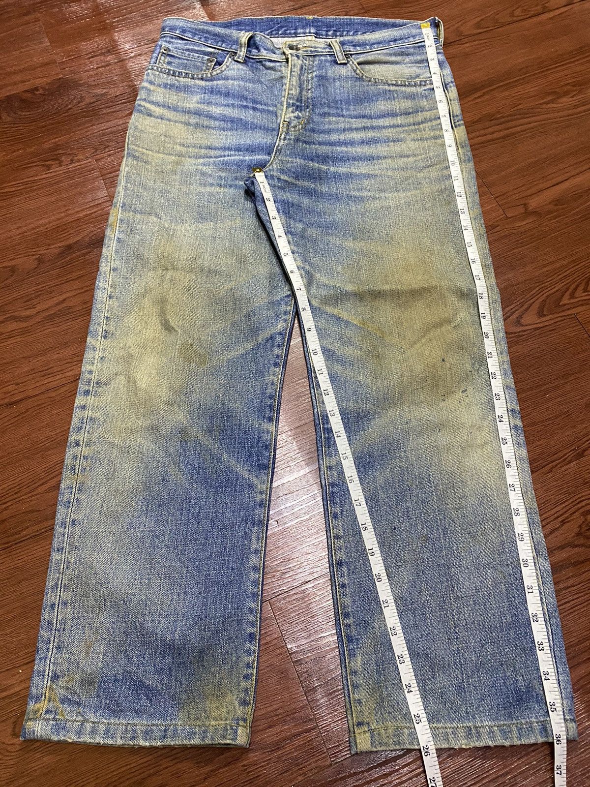 Japanese Brand Vintage Japanese Brands Uniqlo Crazy Mud Wash Loose Jeans Size US 32 / EU 48 - 9 Thumbnail