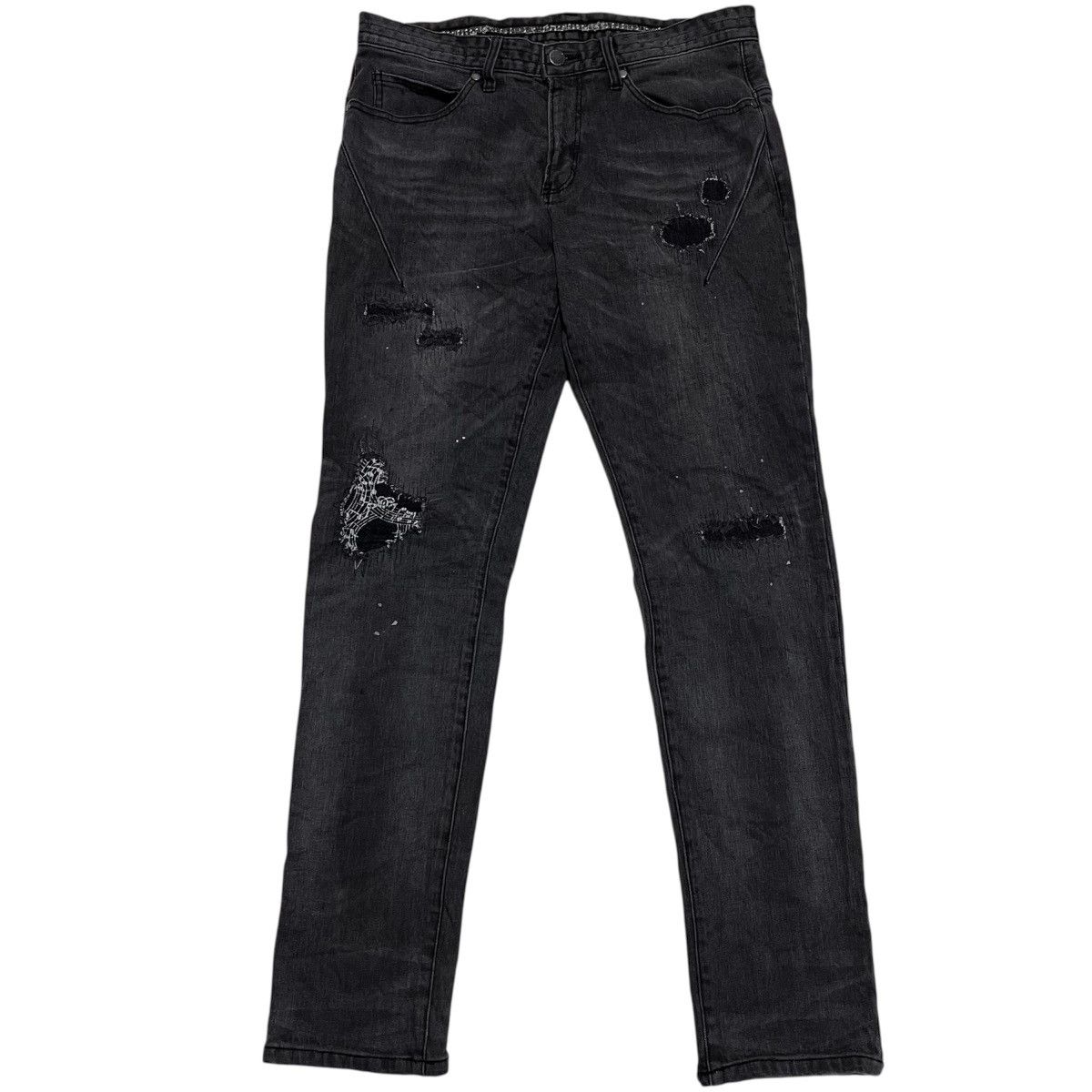 Number (N)ine NUMBER NINE DISTRESSED BLACK WAX FADED DENIM. | Grailed