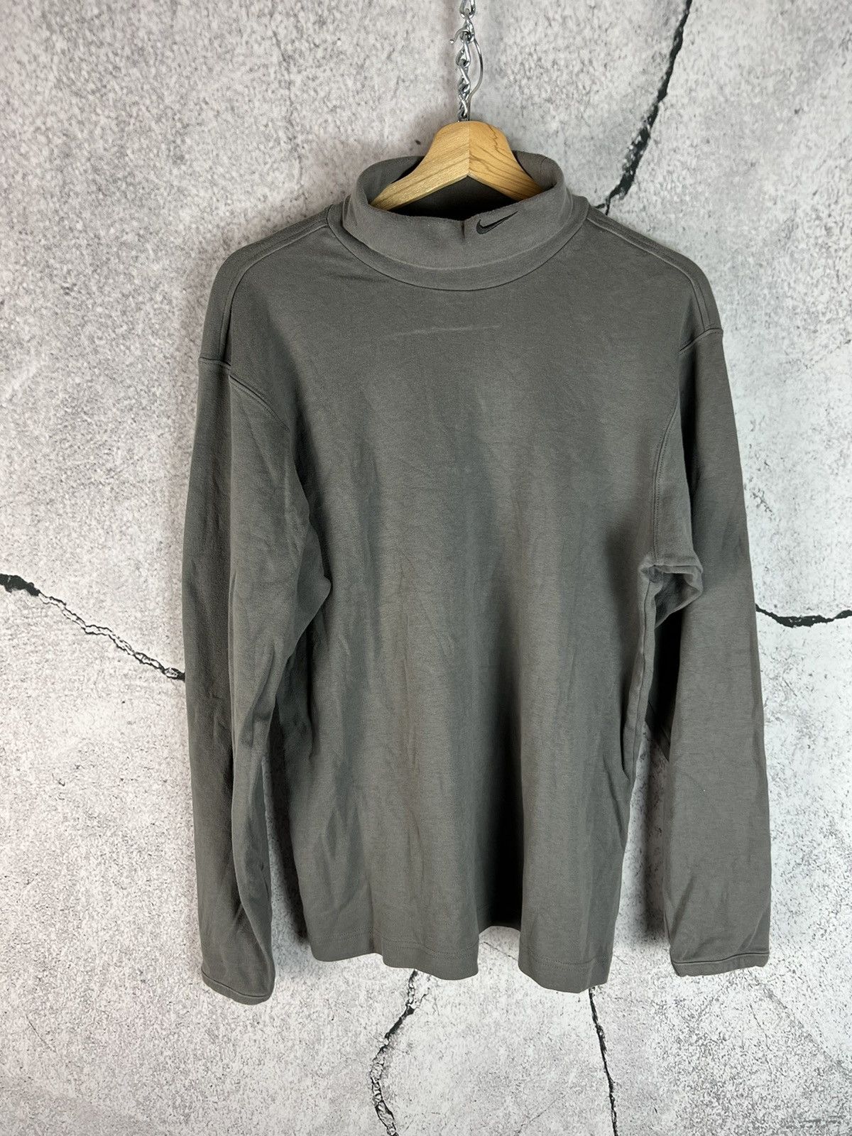 Nike Vintage Nike Turtleneck Long Sleeve Swoosh Y2K Nike Mockneck Size US M / EU 48-50 / 2 - 1 Thumbnail