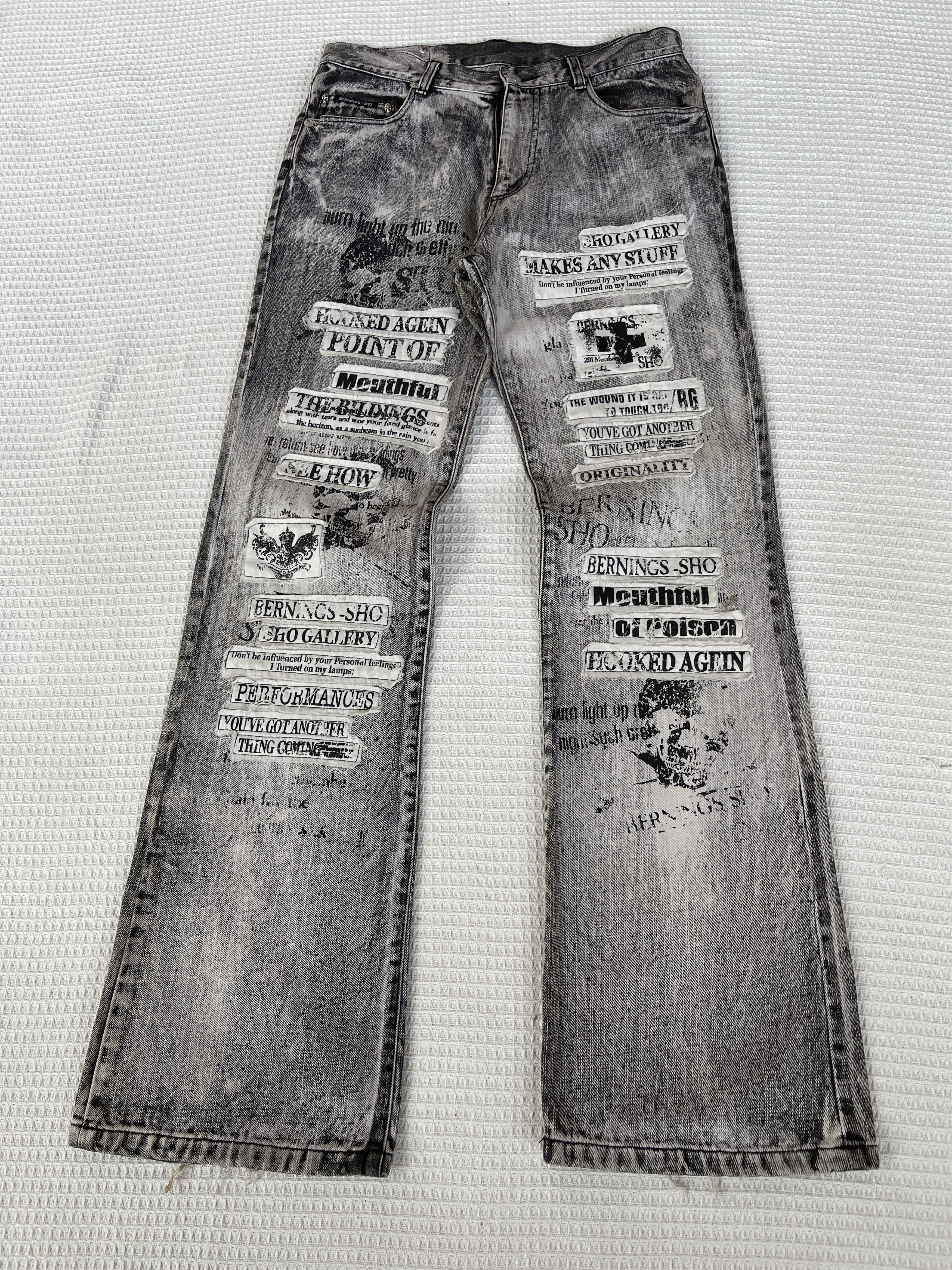 If Six Was Nine Rare🔥Japanese Designer Berning Sho bootcut Jeans Size US 31 - 2 Thumbnail