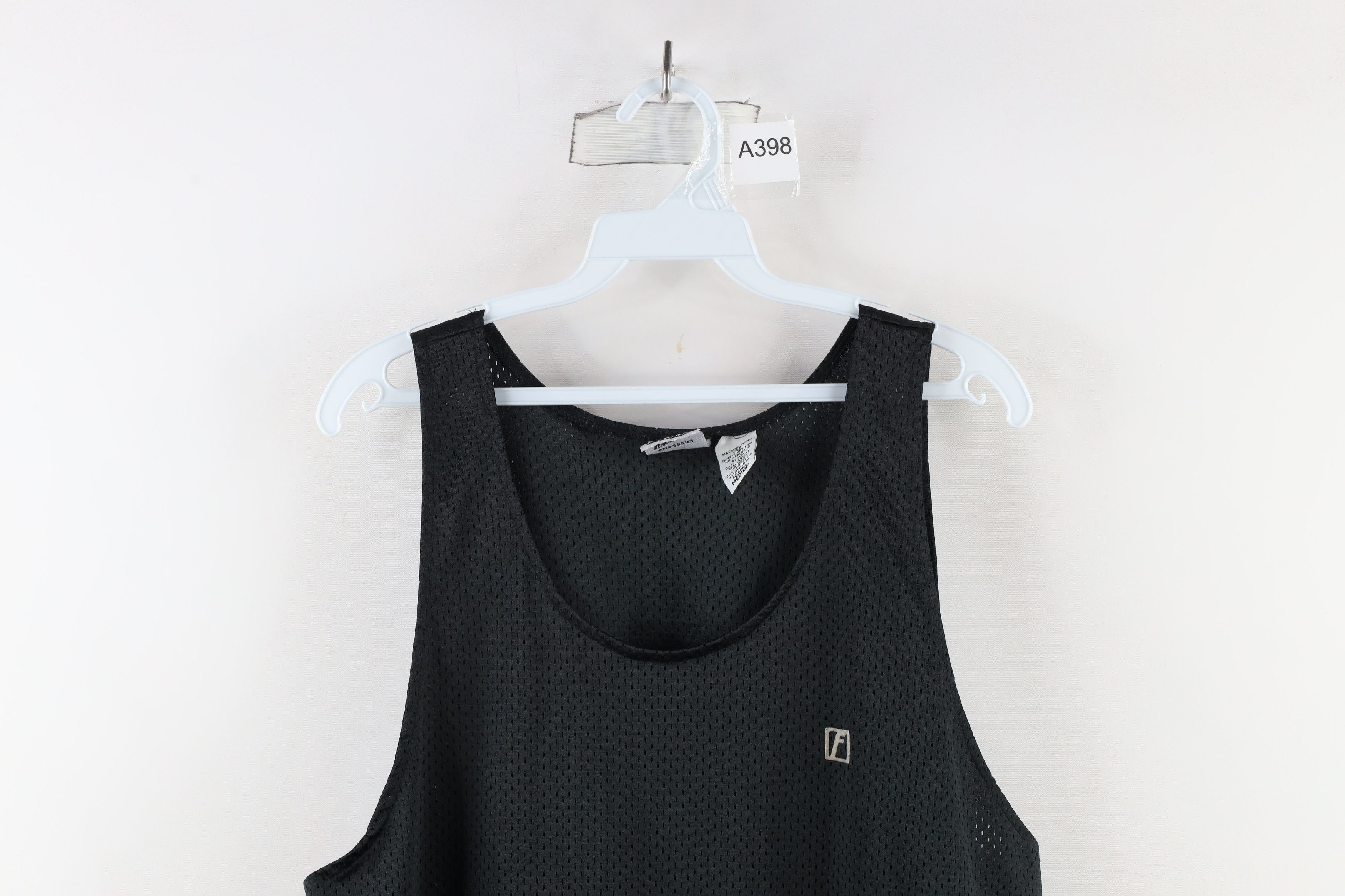 Vintage Vintage 90s Streetwear Mesh Tank Top Jersey T-Shirt Black Size US M / EU 48-50 / 2 - 2 Thumbnail