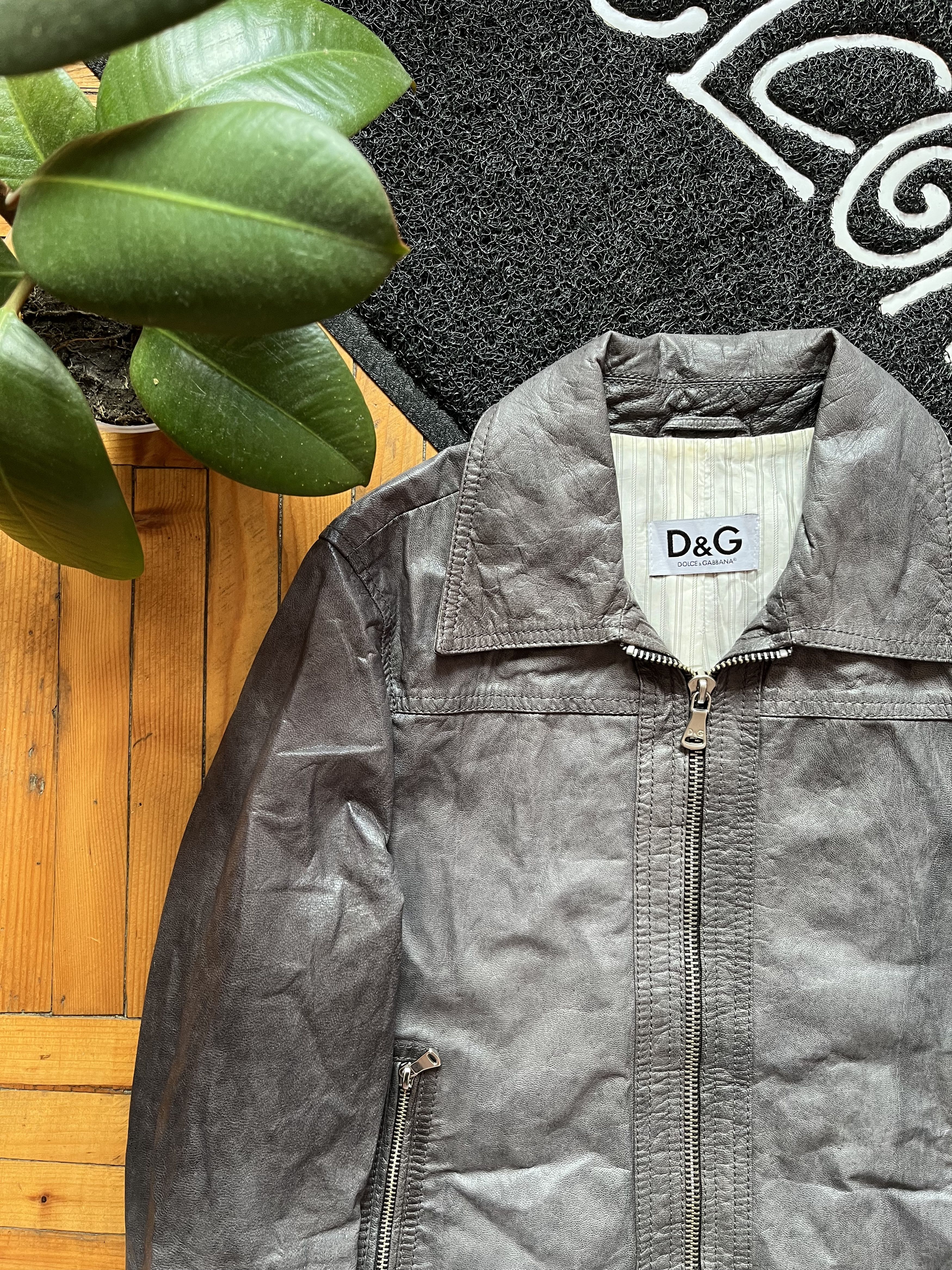 Dolce & Gabbana Vintage Dolce&Gabbana DG Goatskin Leather Authentic Jacket Size US S / EU 44-46 / 1 - 2 Thumbnail