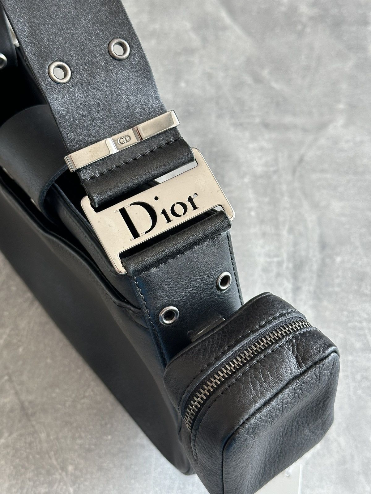Dior DIOR Street Chic Columbus Evening Black Leather Shoulder Bag Size ONE SIZE - 18 Thumbnail