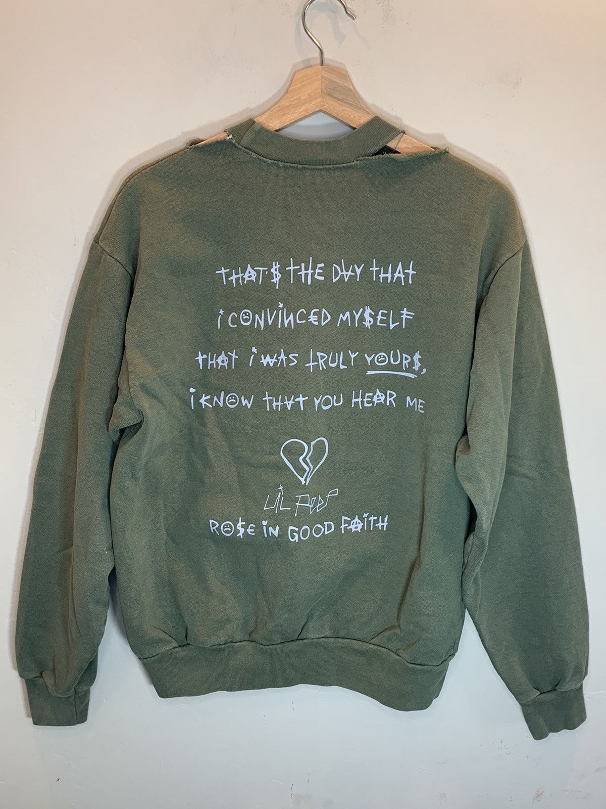 Lil Peep × ROSE IN GOOD FAITH *RARE* Lil Peep x Rose In Good Faith Greenpeace Sweatshirt Size US S / EU 44-46 / 1 - 1 Thumbnail