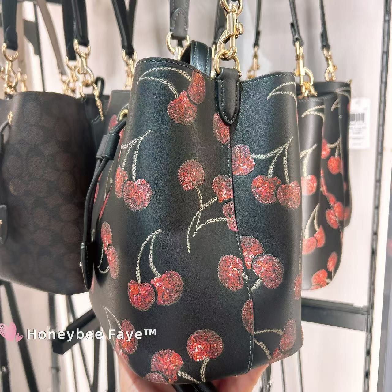 Coach Nwt Coach Rowan Bucket Bag With Cherry Print CCZ17 🍒 Size ONE SIZE - 5 Thumbnail