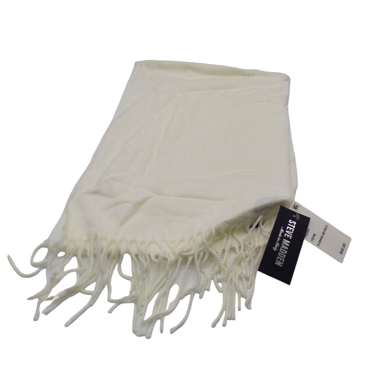 Steve Madden Steve Madden Mid Weight Solid Muffle Scarf, Ivory, OS-Made i Size ONE SIZE - 1 Thumbnail