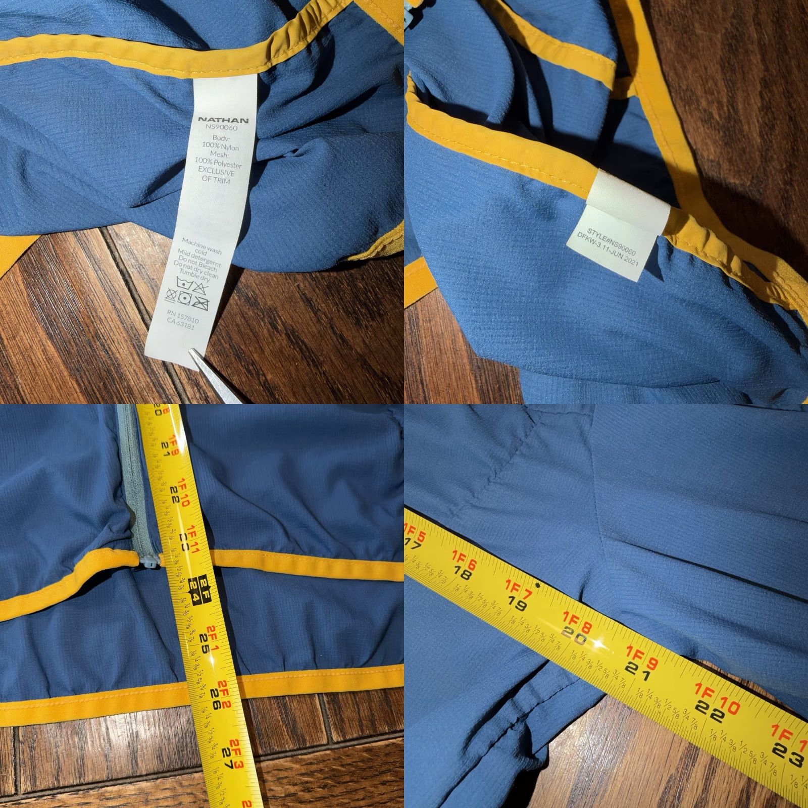 Vintage NATHAN Stealth Jacket Hooded Women Blue Yellow NS90060 Medium M Regular Size NS90060-50061-S Running & Jogging Activewear Jacket Size M / US 6-8 / IT 42-44 - 8 Thumbnail