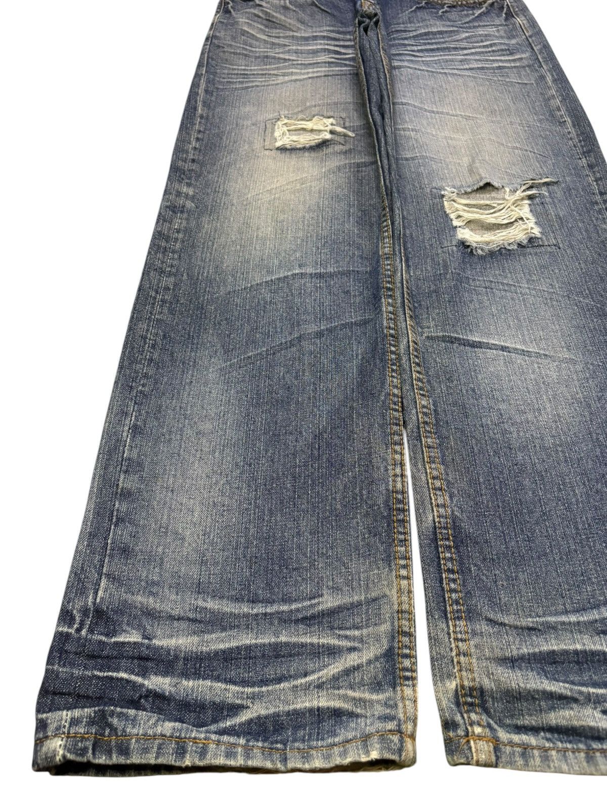 Japanese Brand Vintage Japanese Brand Mud Wash Distressed Loose Baggy Jeans Size US 30 / EU 46 - 6 Thumbnail
