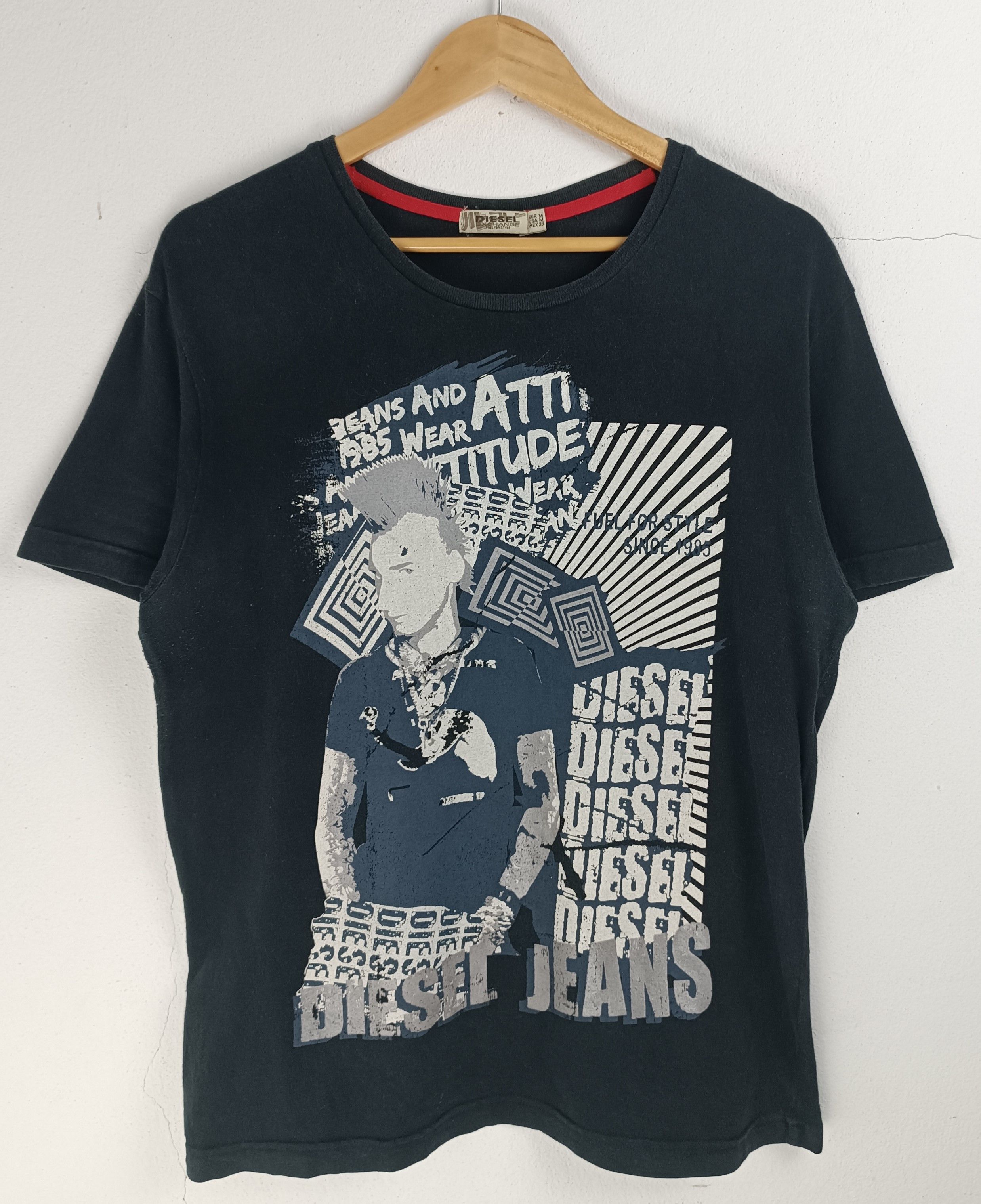 Diesel VINTAGE Y2K DIESEL JEANS PUNK STYLE TEE ECKO JNCO KANI Size US M / EU 48-50 / 2 - 3 Thumbnail