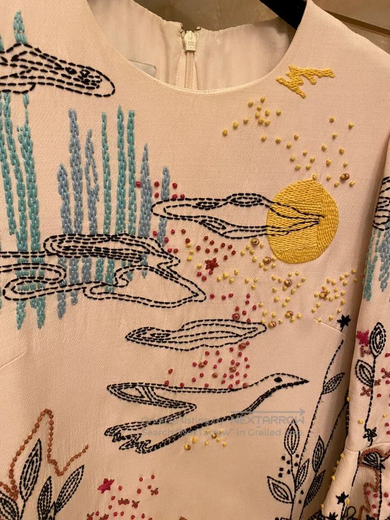 Valentino Valentino Embroidered studded beaded dress Size S / US 4 / IT 40 - 7 Thumbnail