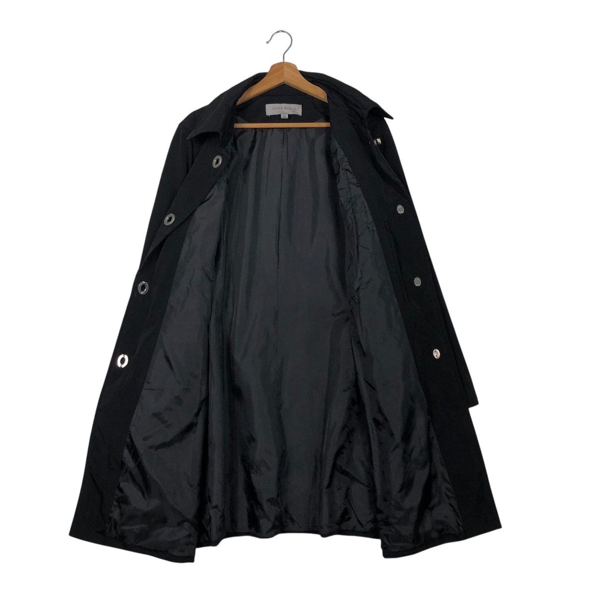 Vintage 📌Rich Black Vintage Long Jacket Anne Klein Coat Size US XL / EU 56 / 4 - 15 Thumbnail