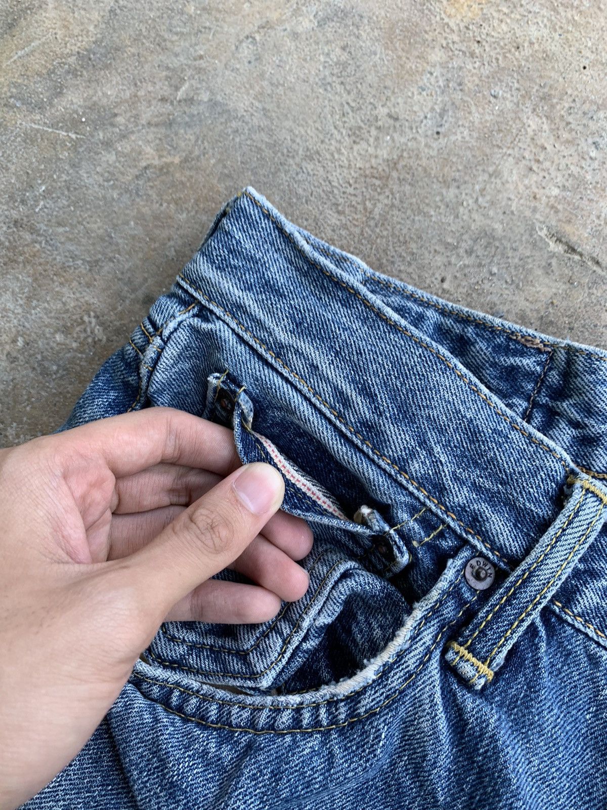 Edwin × Japanese Brand Vintage Distressed Edwin 505 Baggy Redline Selvedge Denim Size US 29 - 7 Thumbnail