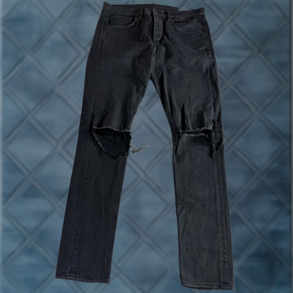 Rag & Bone rag & bone Standard Issue Fit 1 Slim Jeans Mens 33x34 Black Button Fly Size US 33 - 1 Thumbnail