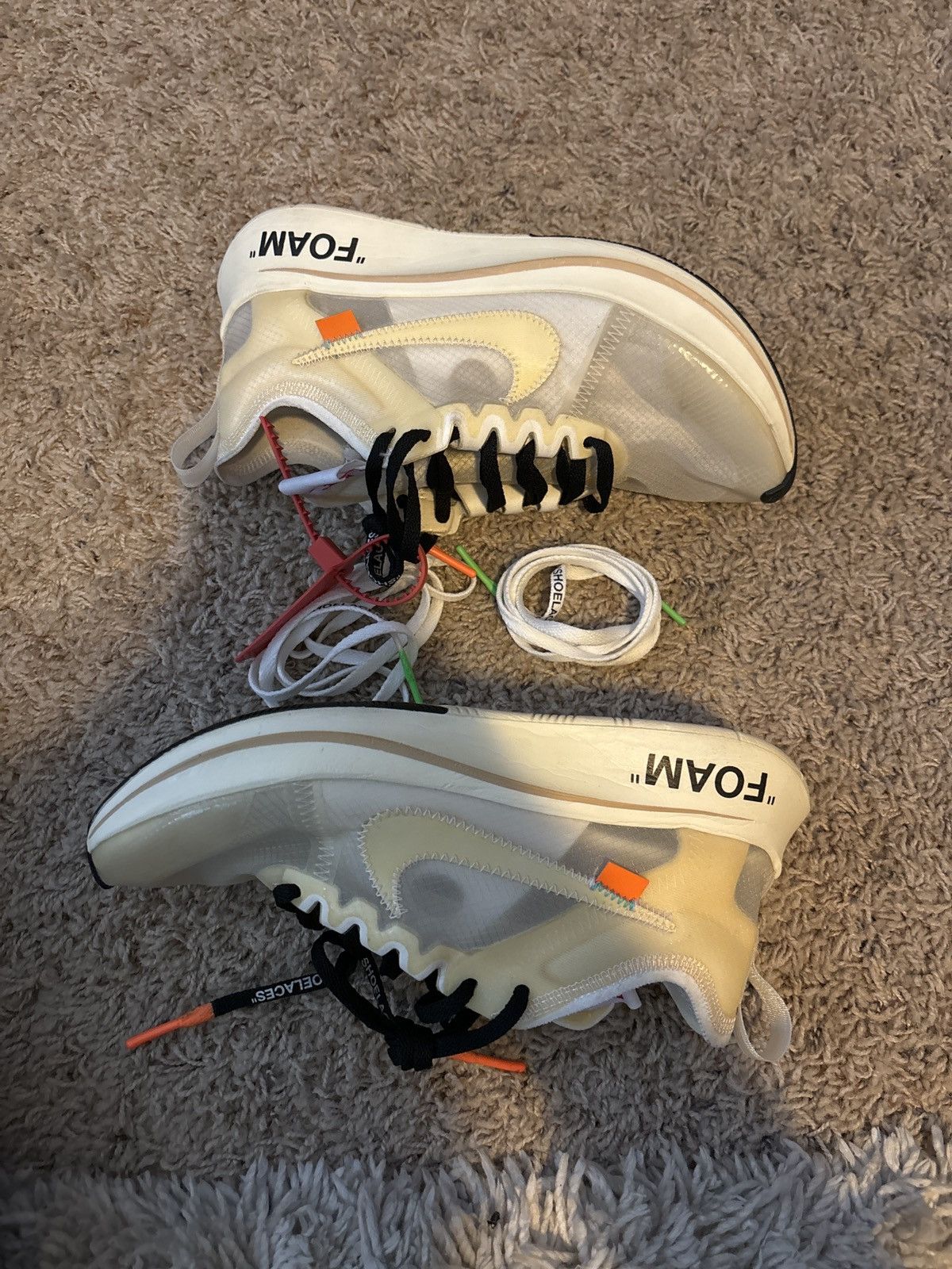 Nike × Off-White The 10 off white zoom fly Size US 6.5 / EU 39-40 - 2 Thumbnail