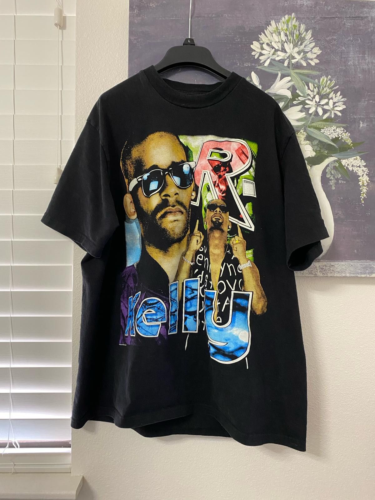 image of Band Tees x Rap Tees R Kelly Rap Tee in Black, Men's (Size XL)