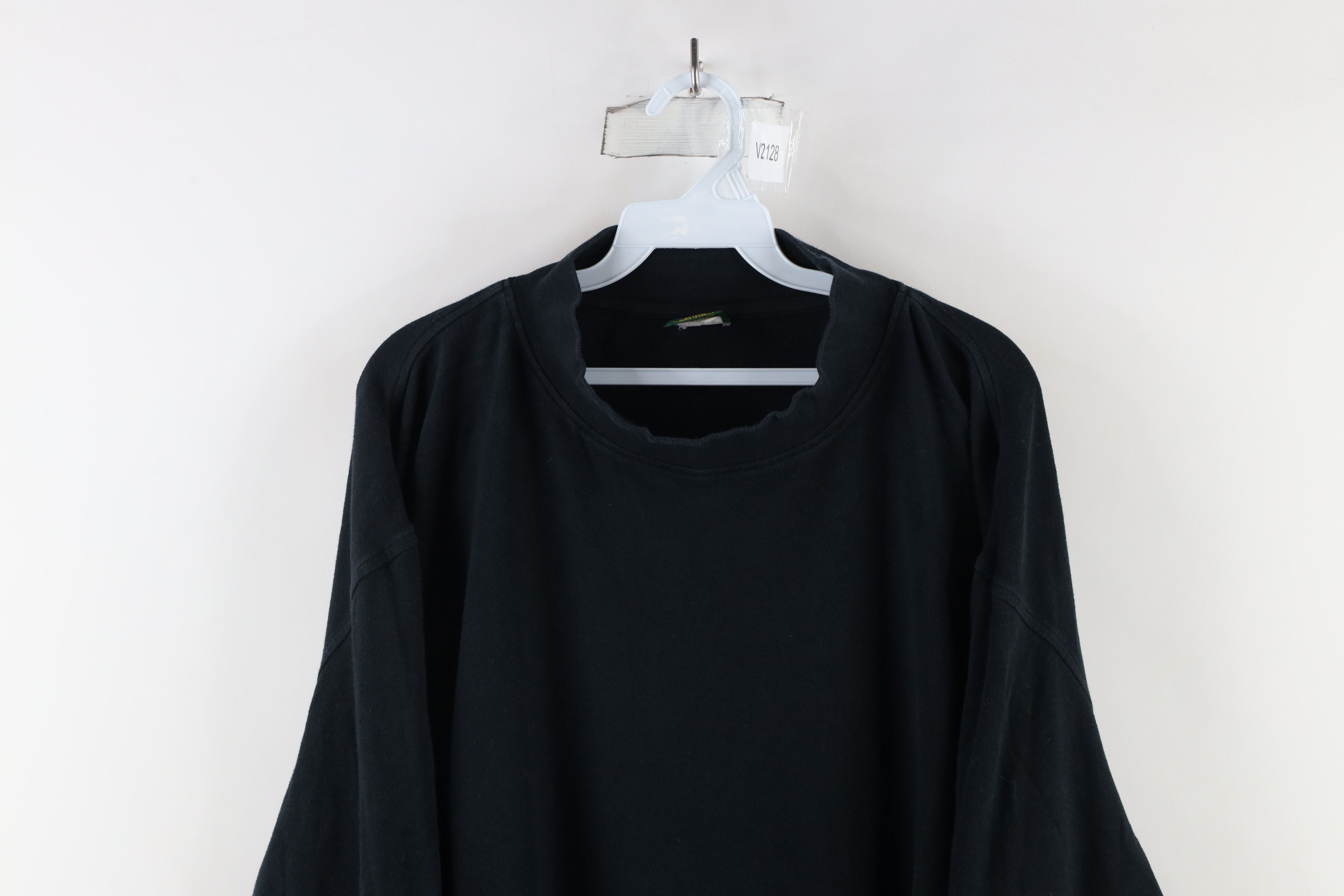 Cabelas × Vintage Vintage 90s Cabelas Long Sleeve Mock Neck T-Shirt Black Size US XXL / EU 58 / 5 - 2 Thumbnail