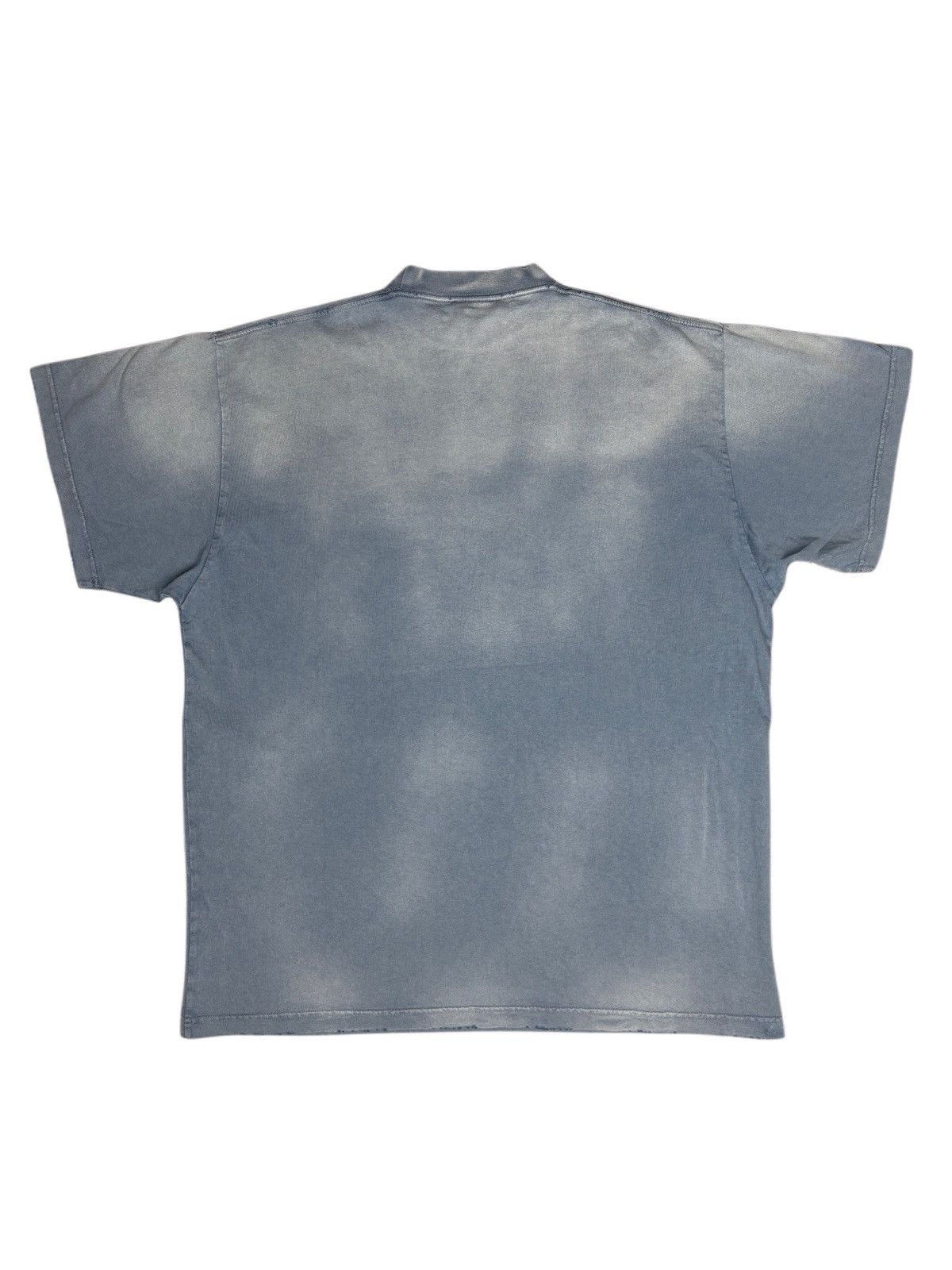 Balenciaga Balenciaga Paris Eiffel Tower T-Shirt Blue/Grey Size 2 Size US L / EU 52-54 / 3 - 2 Thumbnail
