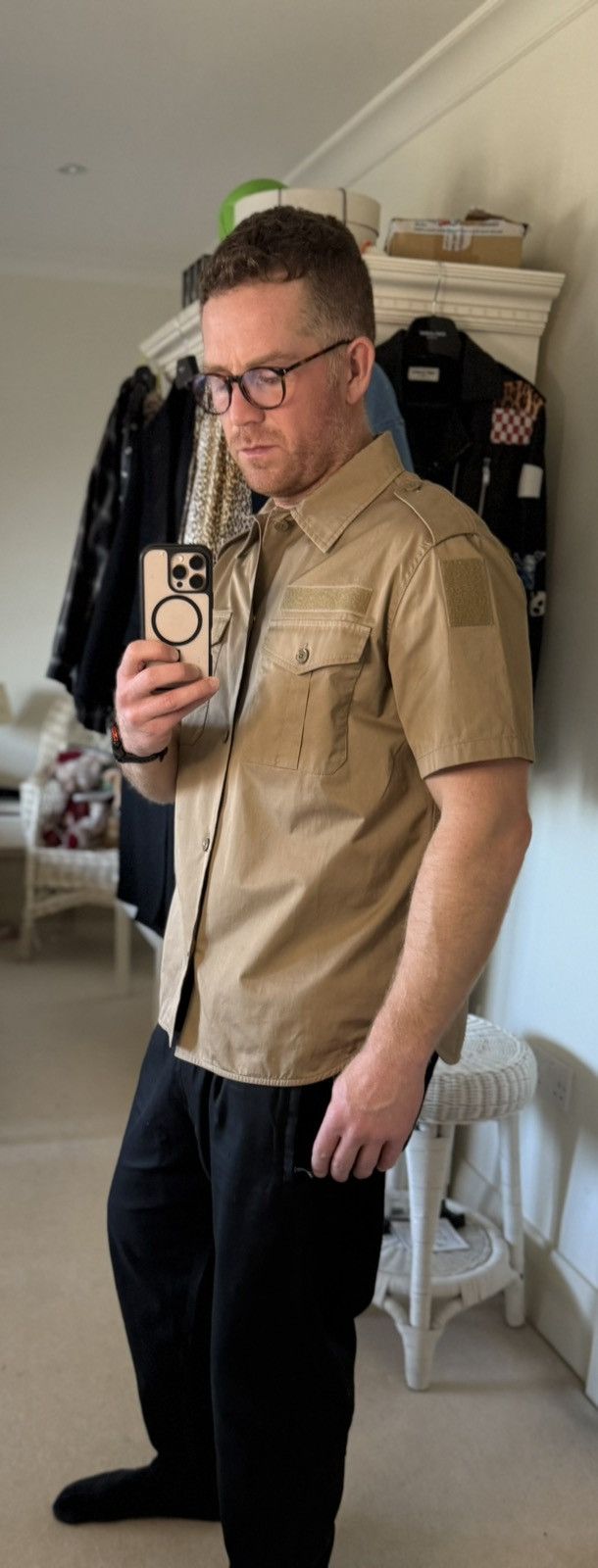 Celine SS23 $990 🤑 Celine military short sleeve shirt Hedi 41 L Size US L / EU 52-54 / 3 - 10 Thumbnail